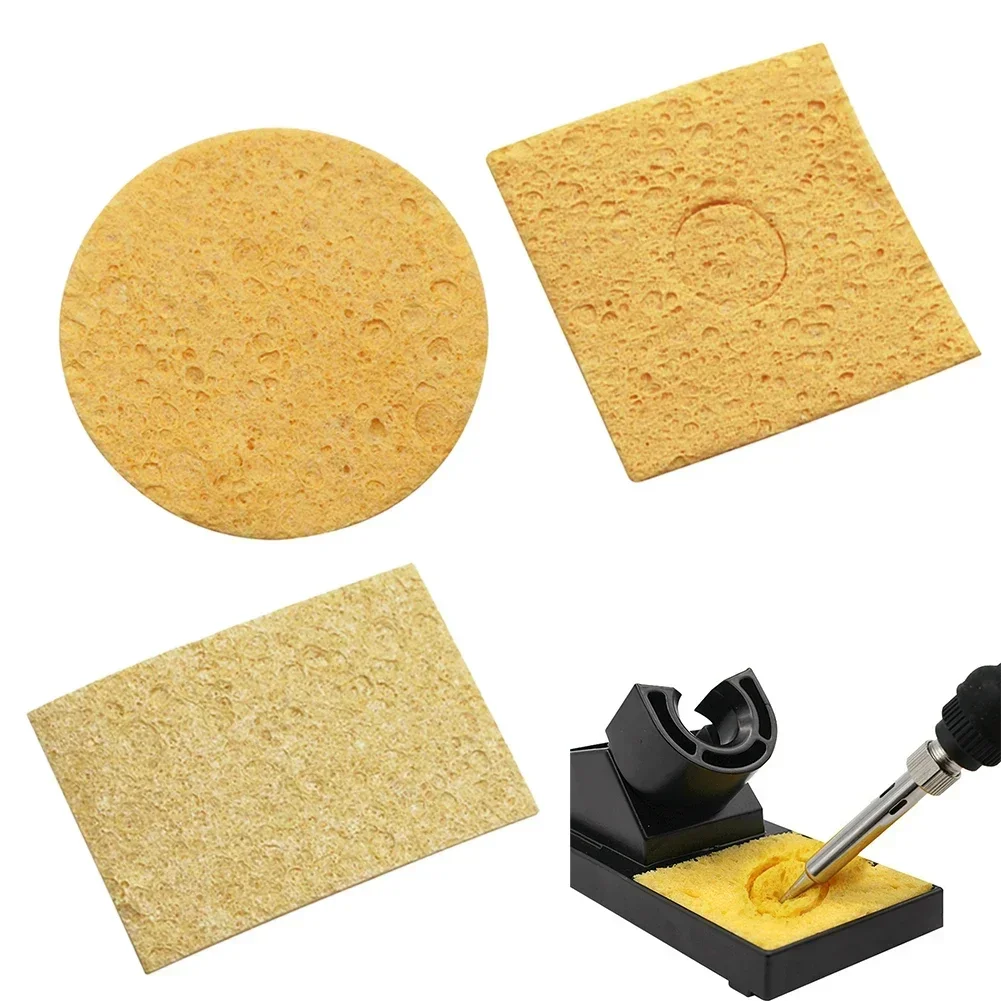 10pcs Cleaning Sponge High Temperature Resistant Replacement Soldering Iron Tips Welding Accessories For PCB Components Clean