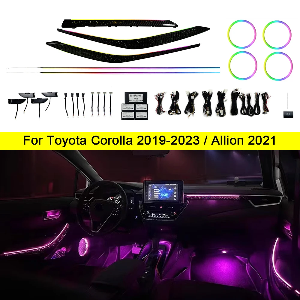 LED Ambient Light For Toyota Corolla Levin Ralink Allion Frontlander 2014 -2023 environmental Atmosphere Lamp ambiant Kit