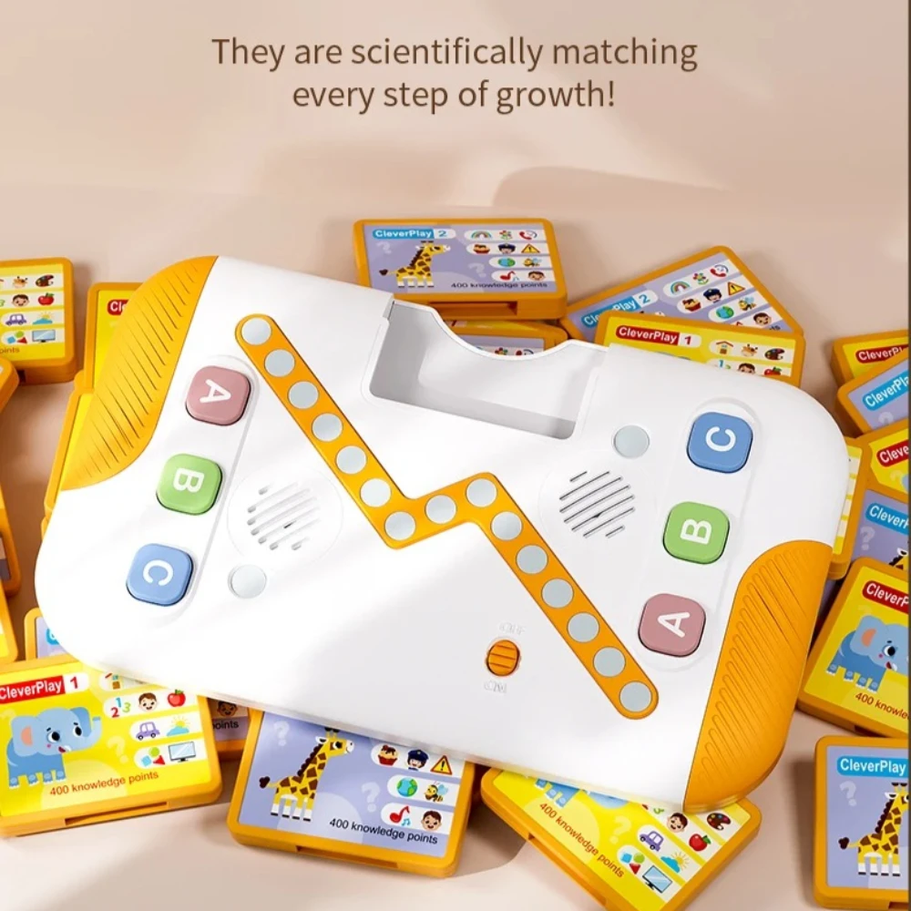 Interactive Story Player Cassette Shaped Early Learning Machine Quick Response Educational Toy Fun Preschool Learning Play Set