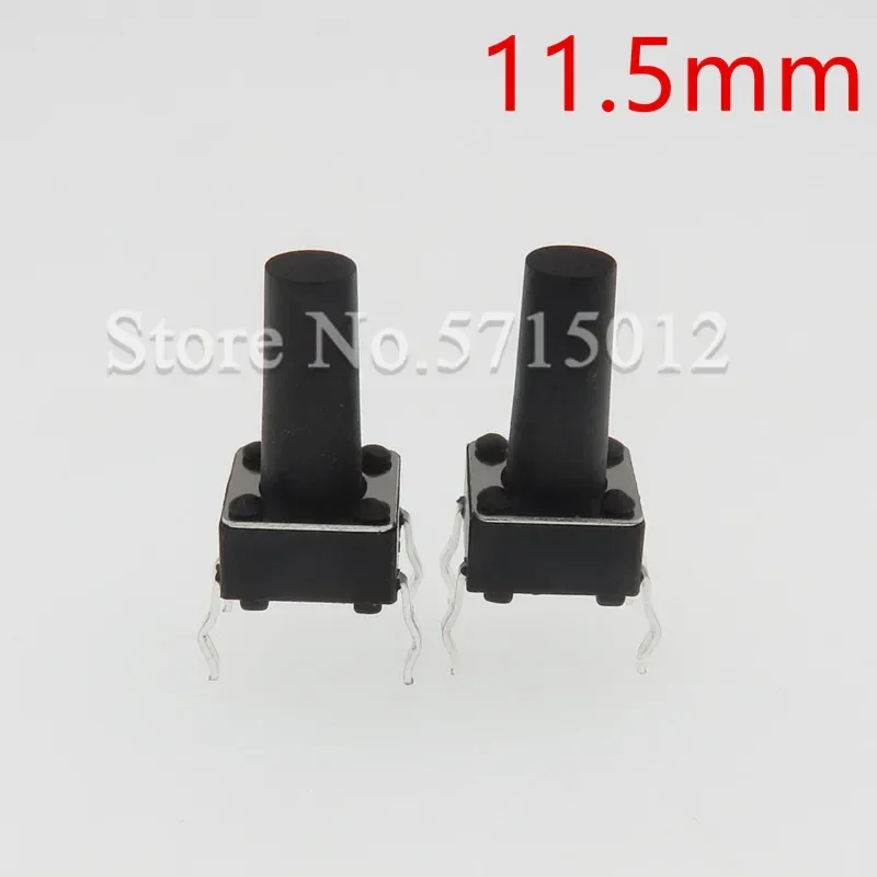 600pcs/lot 6*6*11.5mm Micro key switch Pushbutton switch 6X6X11.5mm Copper Foot 4pin Mini Switches