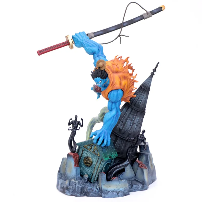 42cm Anime One Piece Nightmare Gekko Moria Luffy GK Statue PVC Action Figure Collectible Model Kids Toys Big Size Luffy Doll