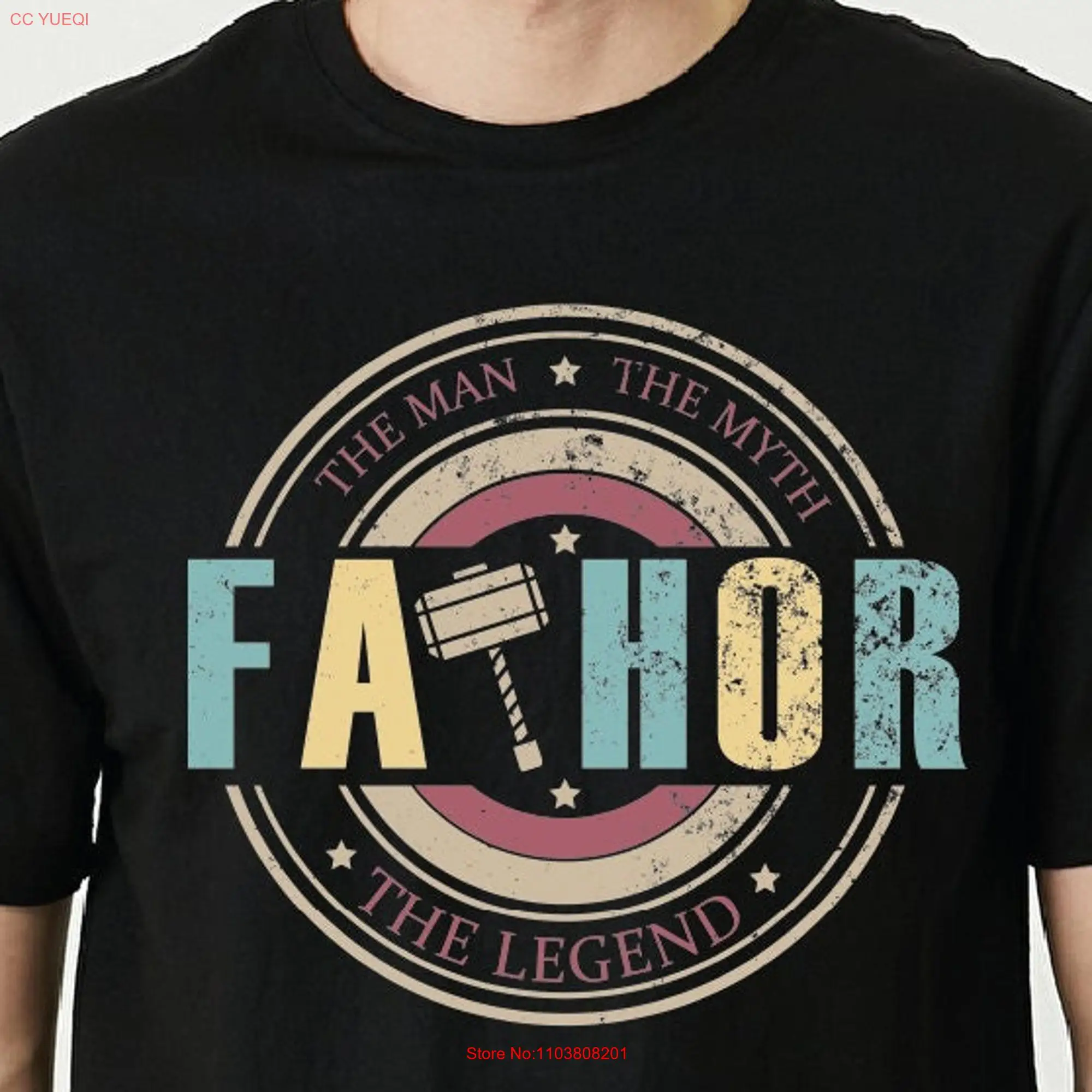 Футболка Fathor в стиле ретро, забавная Мужская футболка LS450 с длинными или короткими рукавами и надписью «The Legend Man» на День отца