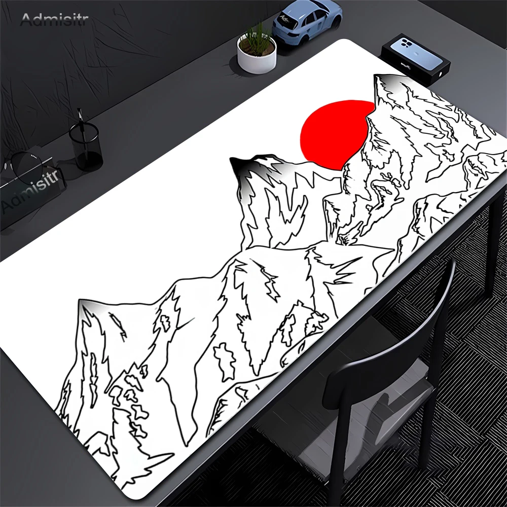 Special Shaped Keyboard Gaming Deskmat XXL Desk Mat Sunrise In The East Theme Mouse Pads Mountain Sunset Non-Slip Mouse Mats PC