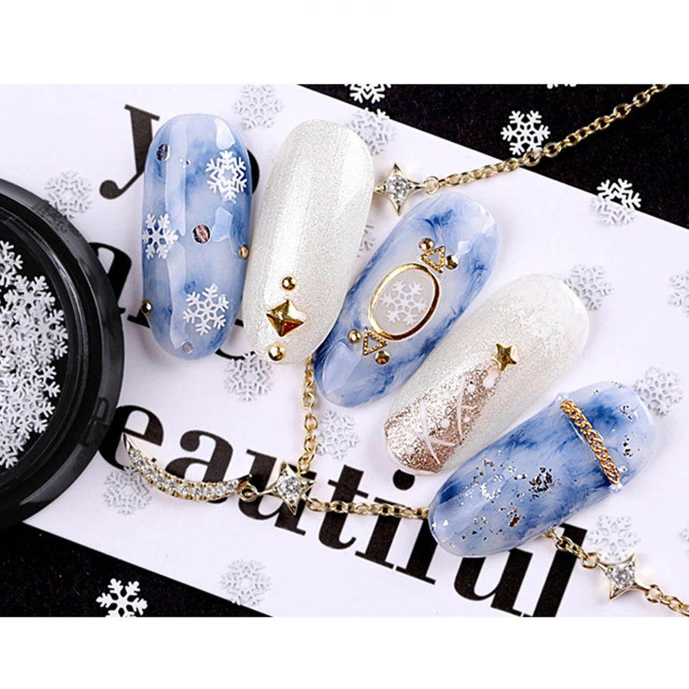 

Christmas Snowflake Patches Colorful Glitter Sequins Shiny Nail Jewelry Diy Nail Art Stickers For Creative Manicure