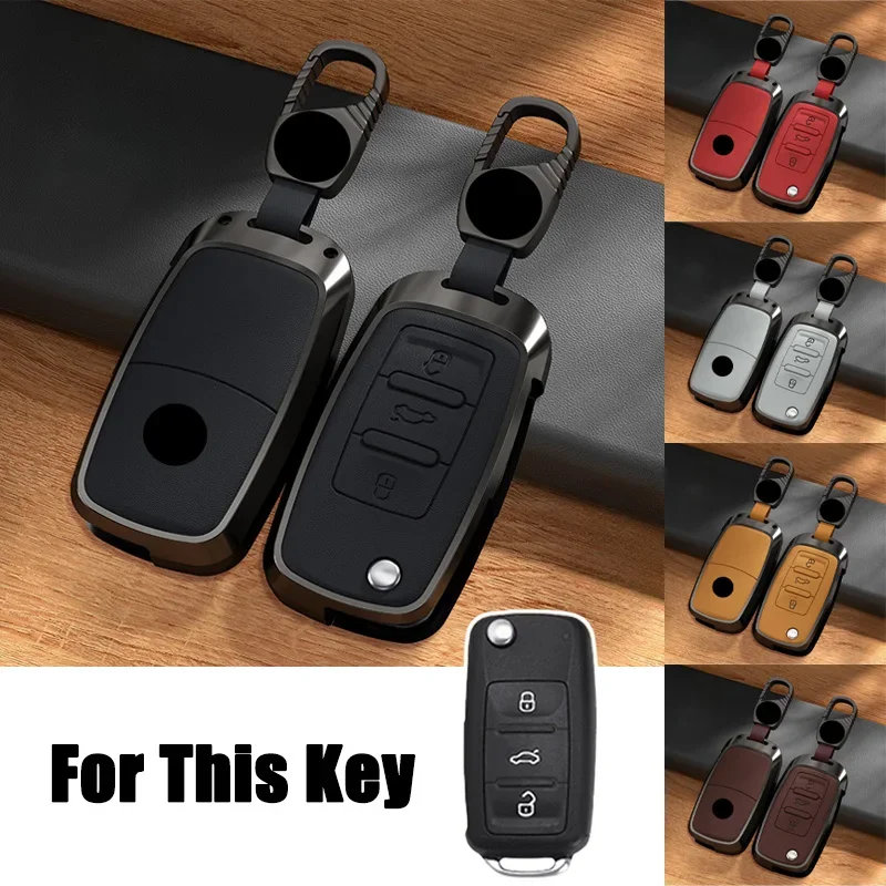 

Кожаный Автомобильный брелок из алюминиевого сплава для VW Golf GTI Jetta Passat Beetle Tiguan CC EOS MK4 MK5 GTI R32 Rabbit Touareg