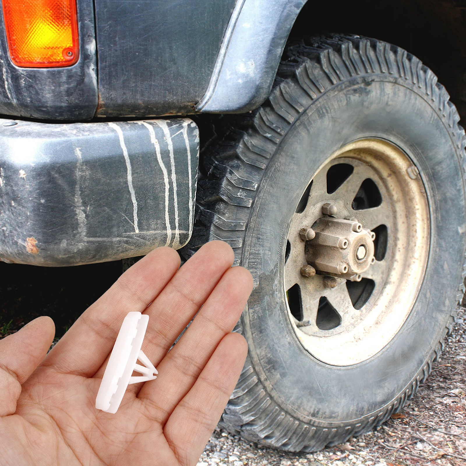

6pcs Mud Flap Protector Plate Fixing Clips Compatible With Jeep Bumper Liner Push Retainer Fastener Splash