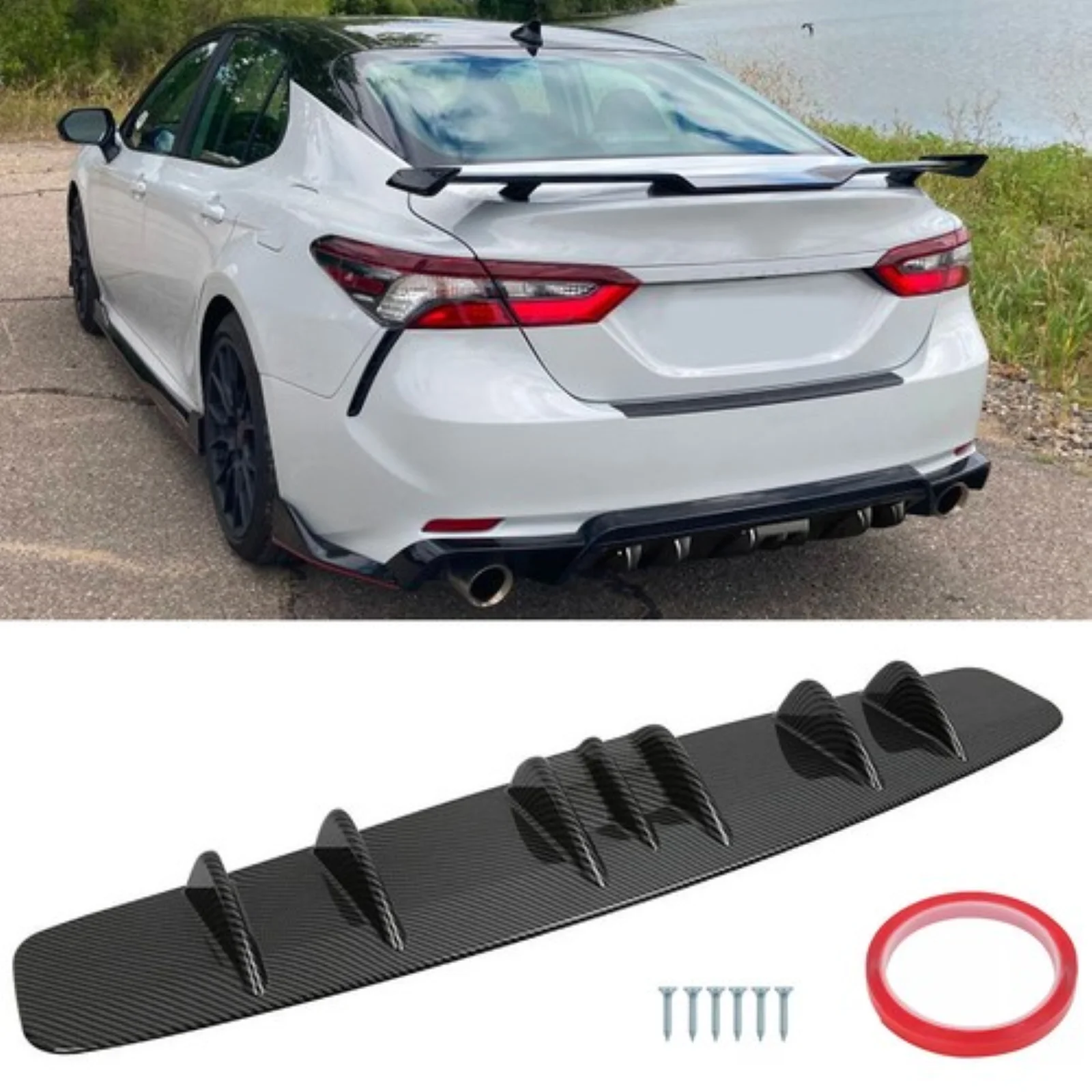 

Задний диффузор для Toyota Camry Corolla, 7 плав, бампер, разделитель губ, спойлер, крыло