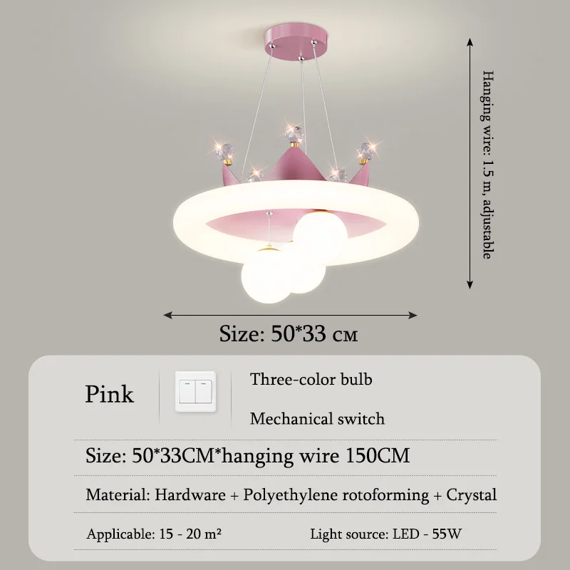 Slaapkamerkroonluchter: Scandinavische creatieve wolkenkroonlamp, geschikt voor meisjesprinseskamers, hoofdslaapkamers en kinderkamers.