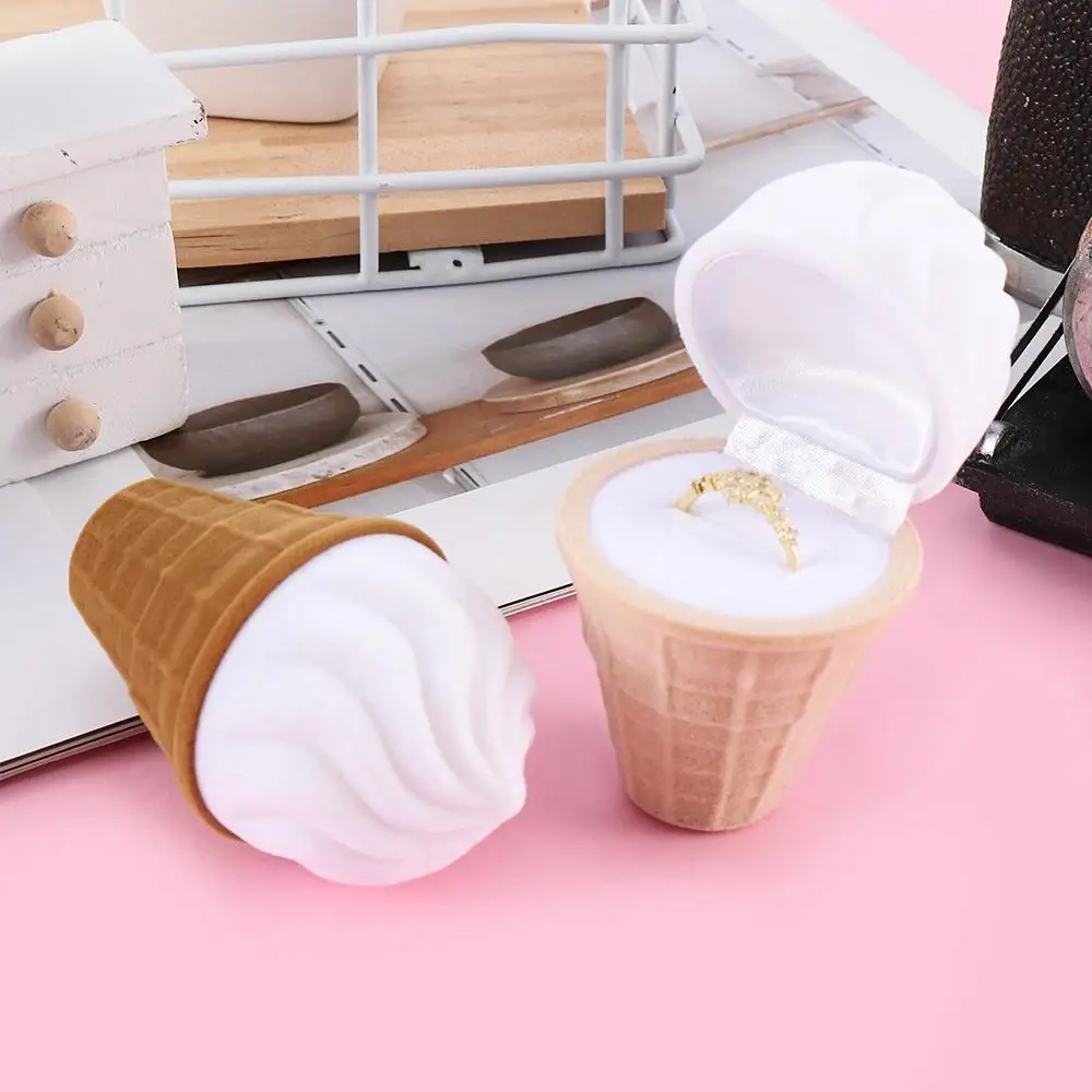 Samt süße Schmuck Ring Box Anhänger Display Box Display Ohrring Geschenk