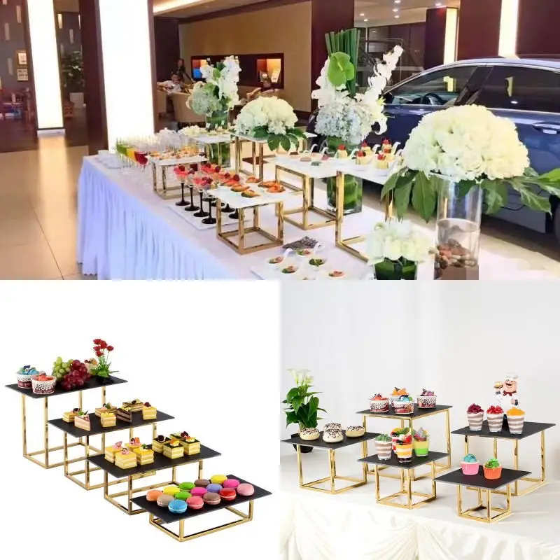 

18 PCS Home Party Feast Foods Candy Bar Table Decorative Buffet Banquet Cake Stand Wedding Cupcake Cookies Fruits Plate Trays