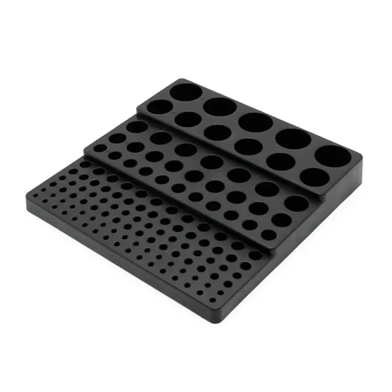 RABIT AS59~ 2X Multifunctional Drill Holder 131 Hole Tool Holder Box Drill Bit Storage Box Black