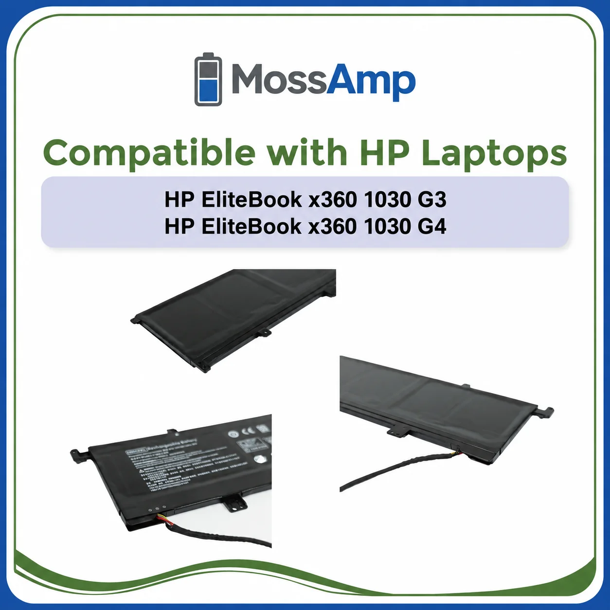 MossAmp BM04XL Laptop Battery for HP EliteBook x360 1030 G3 G4 HSTNN-DB8L L02031-241 L02478-855 15.4V 55.67Wh