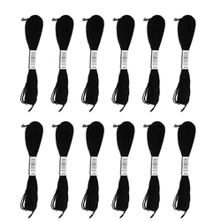 12/24PCS Cross Stitch Embroidery Thread For DIY Homemade Craft Sewing Accessories Black/White Embroidery Floss