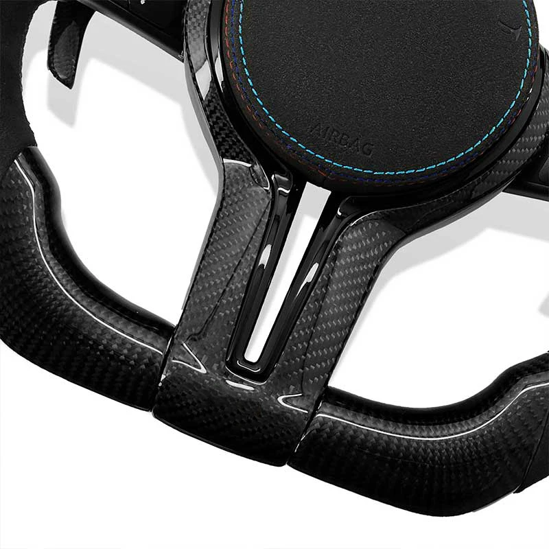 M Steering Wheel for BMW E90 E91 E92 E93 E70 E71 E72 E53 E89 E86 E84 E83 E81 E87 E82 E88 E46 E60 E38 E39 F30 F10 F20 F32 F36 F80 - Image 6