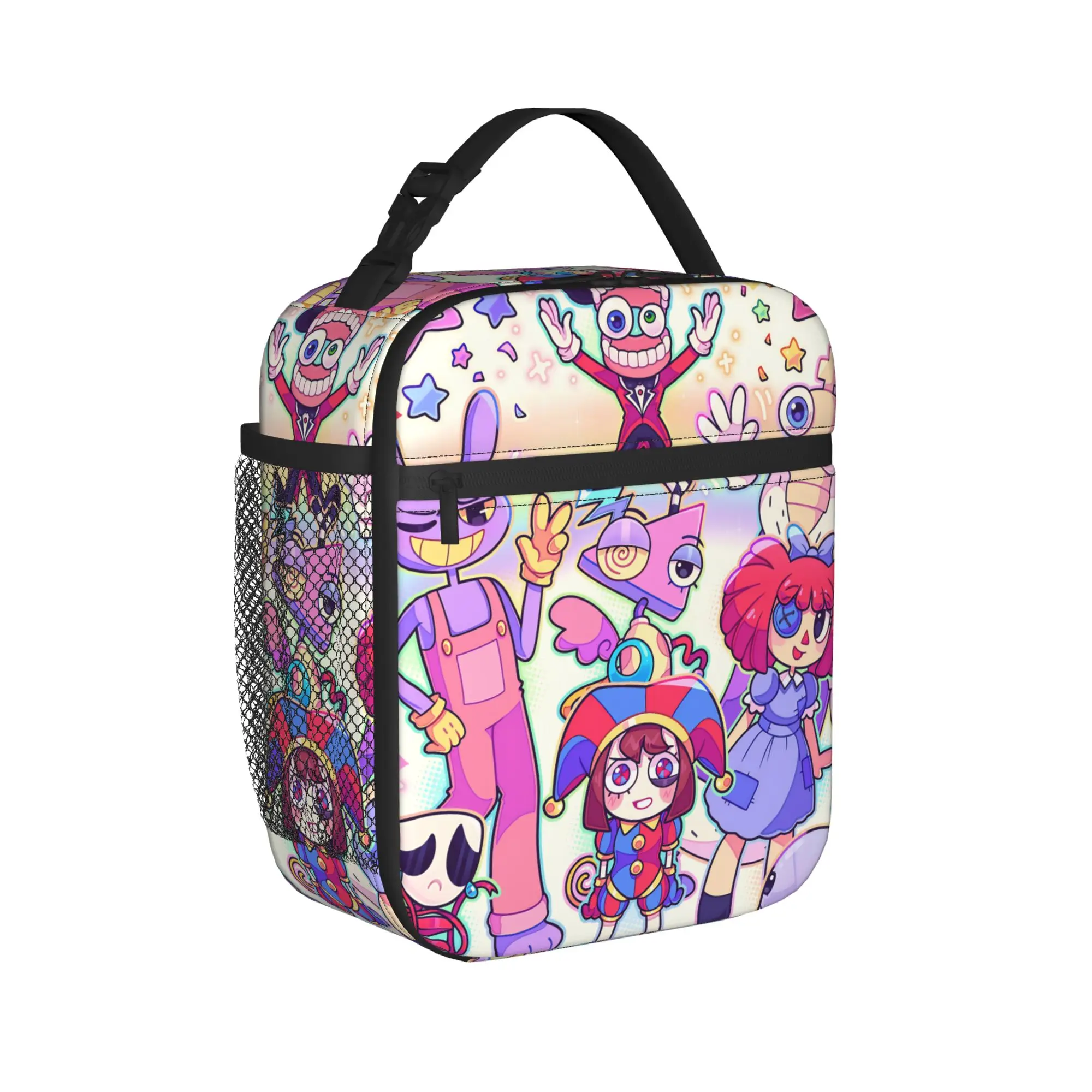 Cartoon Digitals Circus Thermal Insulated Lunch Bag for Work  Portable Food Bag Thermal Cooler Lunch Boxes