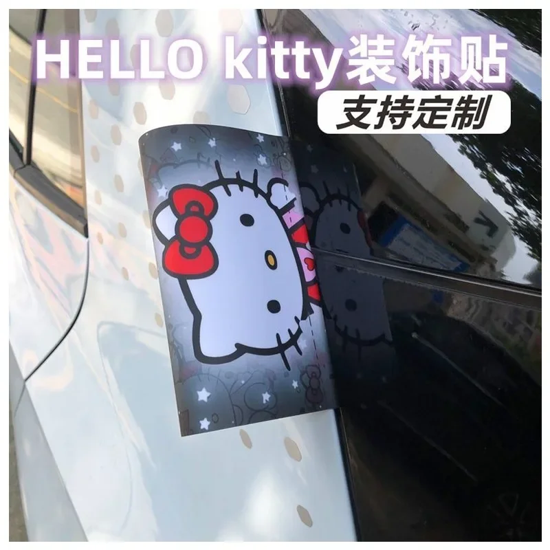 Cartoon Anime Hellokittys Car Creative Decoration 3D Label Stickers Kawaii Auto Exterior Decoration Accessories Label Stickers