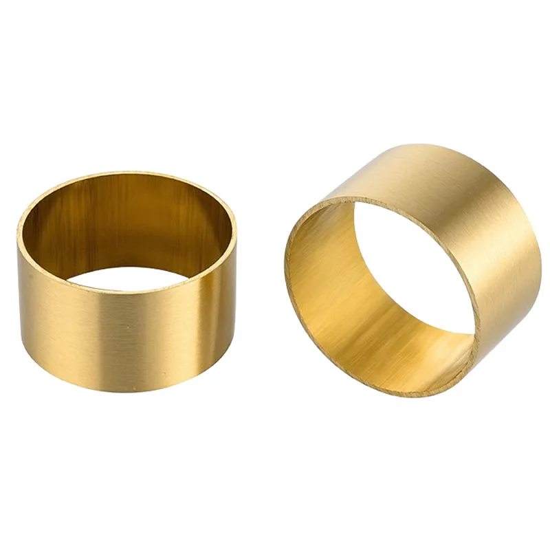 Brass Tube Pipe Round Furniture Foot Sleeve Hoop Ring OD 17 to 80mm Thickness 1.5mm for Cabinet Chair Table Sofa Bed