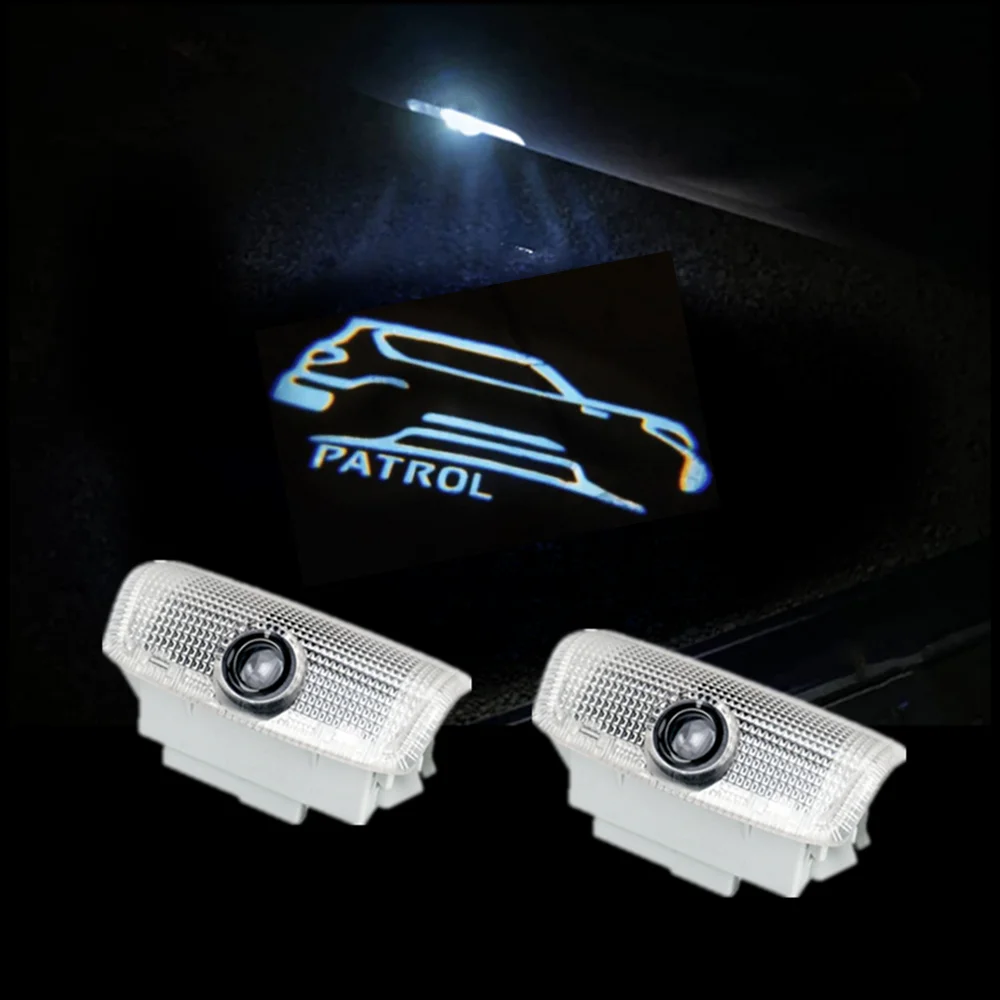 

2PCS Car Door Welcome Light Projector LED Logo Lights For Nissan Patrol Y62 Armada 2013 2014 2015 2016 2017 2018