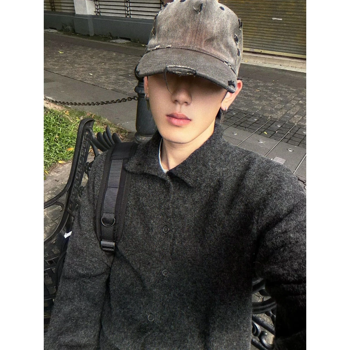 

Fall Winter V-Ne Knitted Sweater Cardigan Men's Color Casual Sle Outerwear Soft Polyester Long Sve Regular Fit