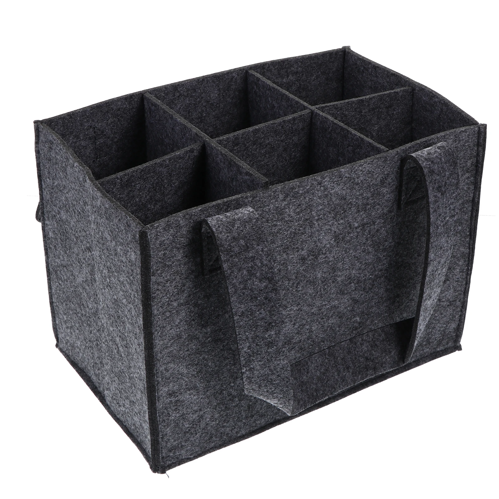 6 Bottles Wine Tote Felt Carrier Storage Collapsible Carrier Bag Fits Market Bottle