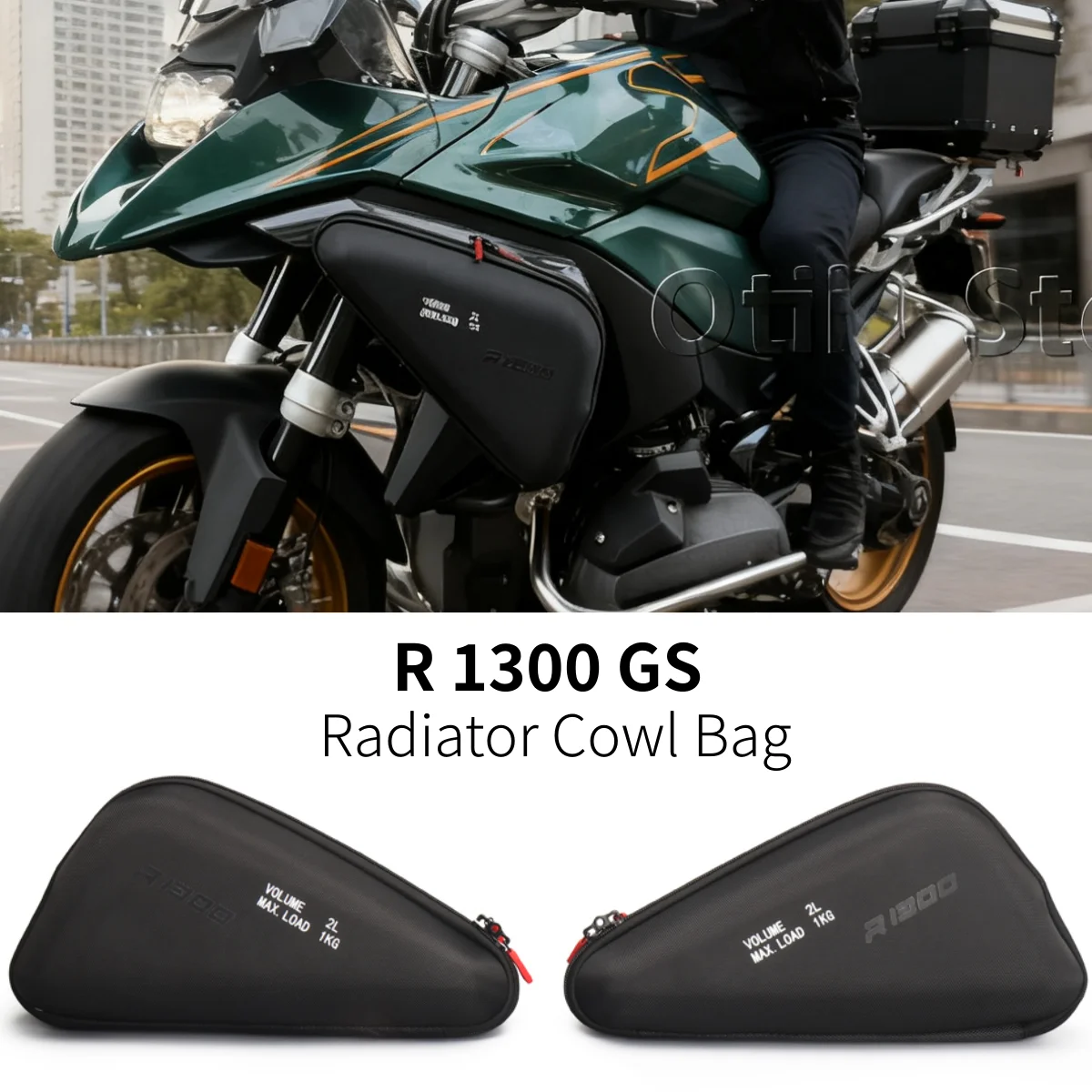 

R 1300 GS 2L Motorcycle Radiator Cowl Bag Side Fairing Tool Storage Bags 1kg For BMW R1300GS R 1300GS 2023 2024 2025 Accessories