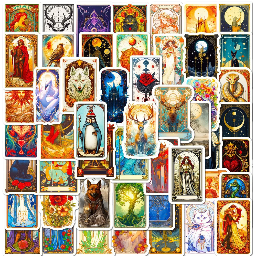 10/30/50PCS Cute Dream Tarot Card Cartoon Graffiti Stickers Laptop Scrapbook Phone Suitcase Guitar Aesthetic Sticker Kids Toys