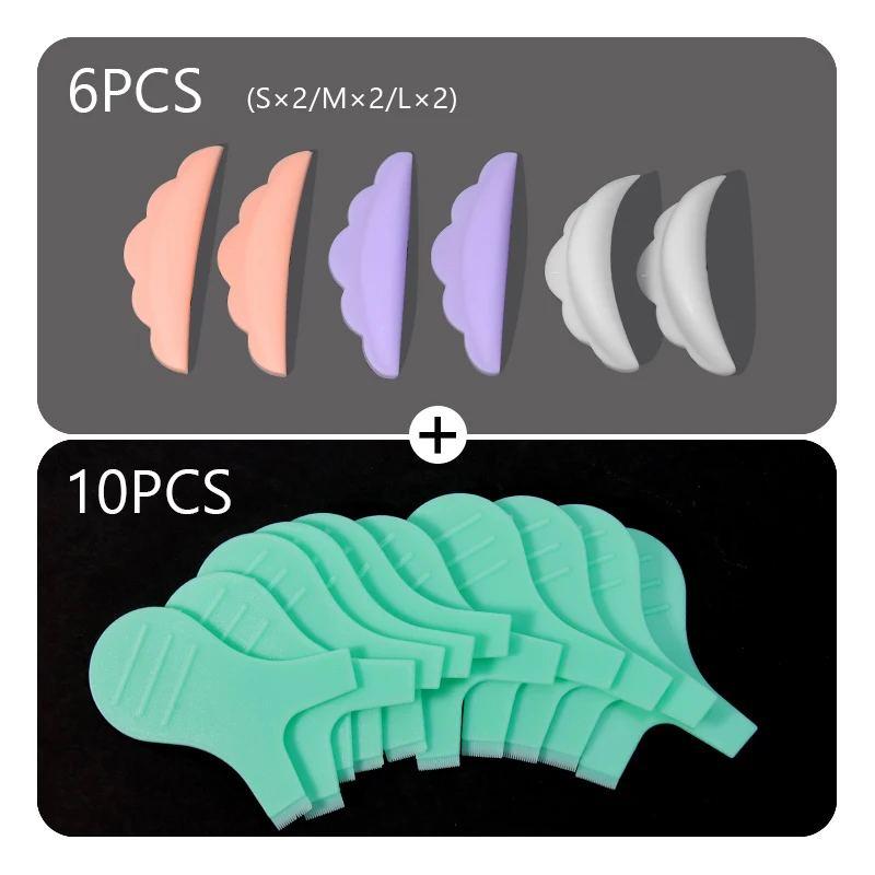 Silicone Eyelash Perm Pad  Kit Y-Shaped Brush For Lifting Eye Lashes Comb Brow Curler  Shield Patch Accessories Tools