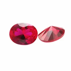 Blood-red Ruby Oval Cut Gemstone Egg Shape Faceted Ruby Gem Multiple Sizes to Choose