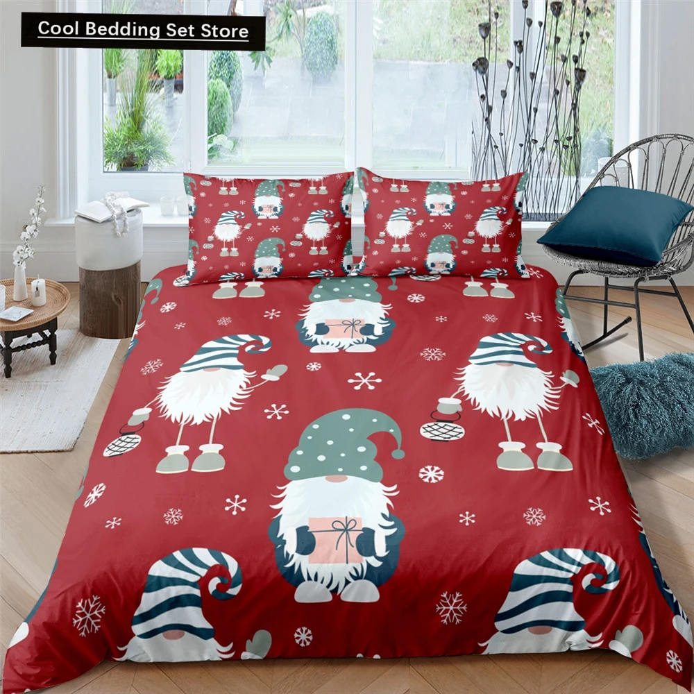 

Merry Christmas Bedding Set King Queen Full Twin Size Kids Cartoon Duvet Cover Snow Comforter Cover 2/3pcs Polyester Quilt Cover