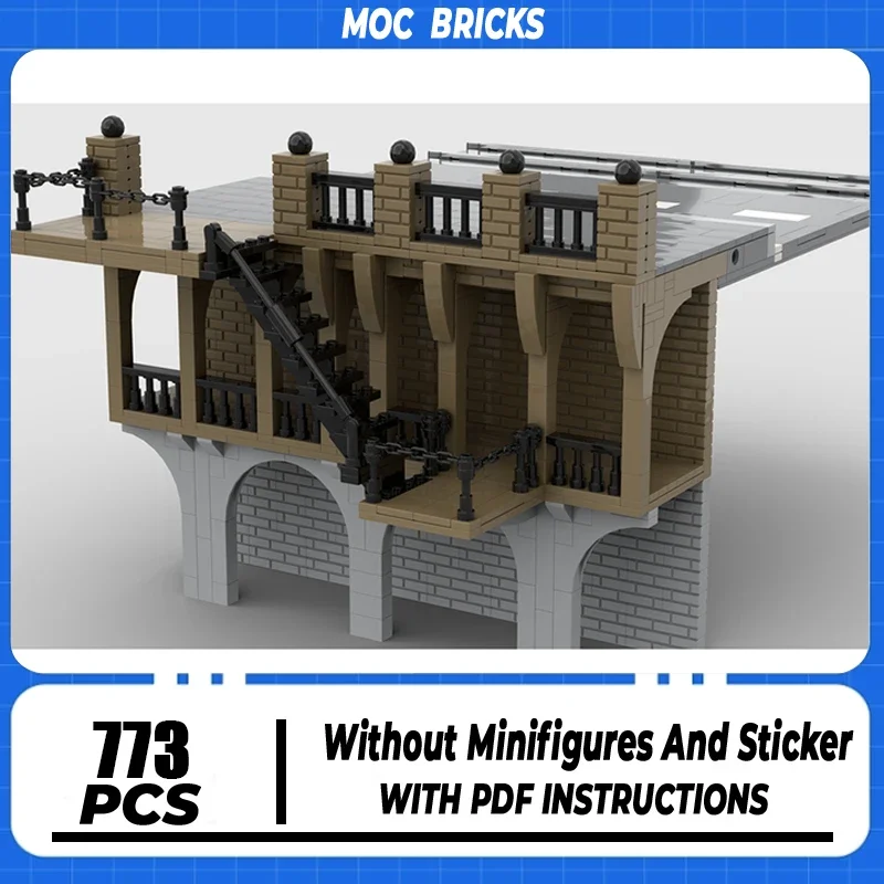 

Street View Model Moc Building Blocks Modular Road with Dock Model Technology Modular Brick DIY Assembly Construction Toy Gifts