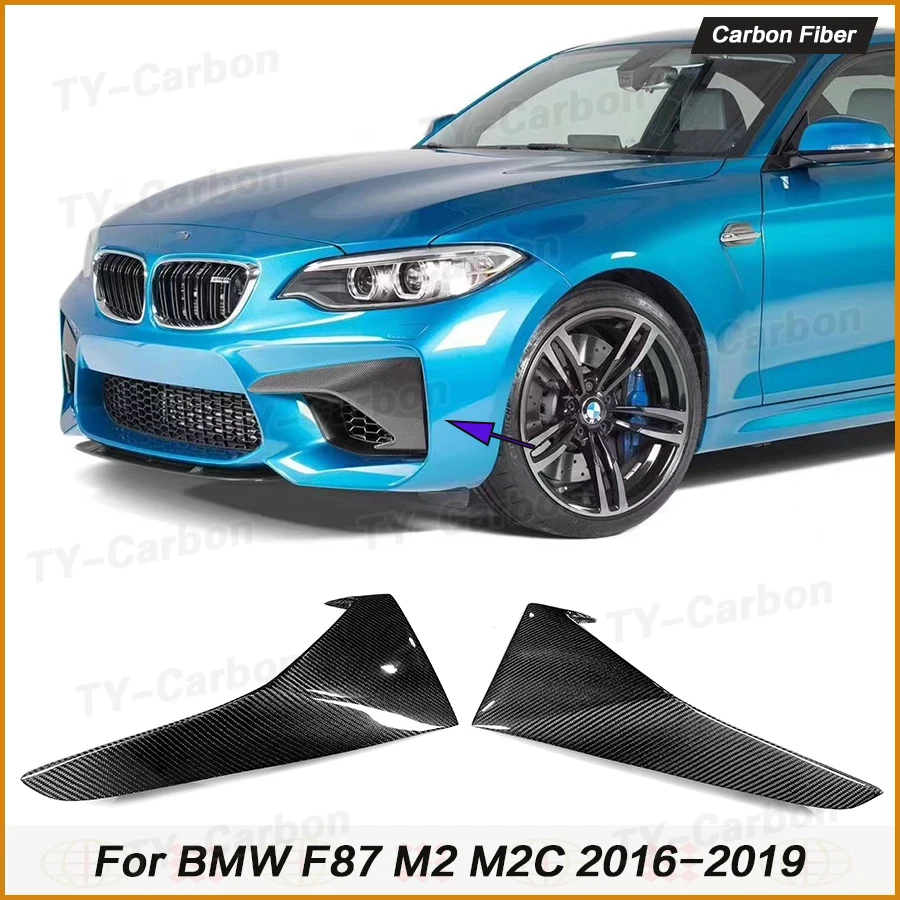 

Real Carbon Fiber Front Air Intake Splitter Trim for BMW F87 M2 M2C Coupe Front Bumper Air Intake Grille Frame Trim Body Kit