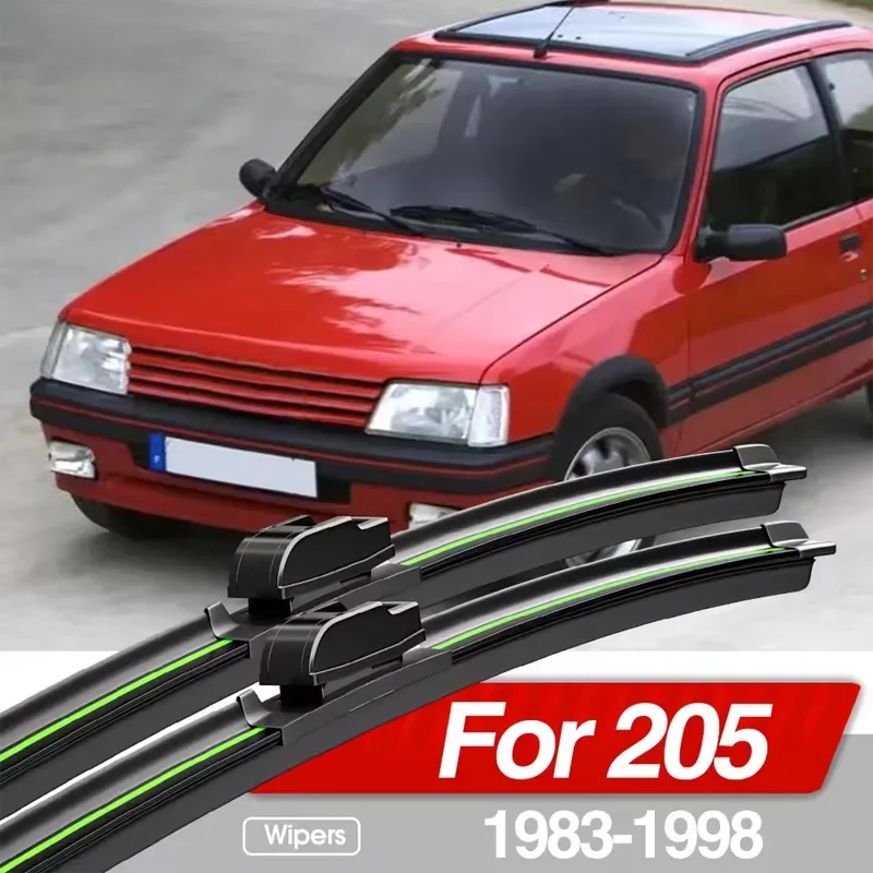 For Peugeot 205 1983-1998 Front Windshield Wiper Blades 2pcs Windscreen Window Accessories 1984 1987 1990 1991 1996 1997