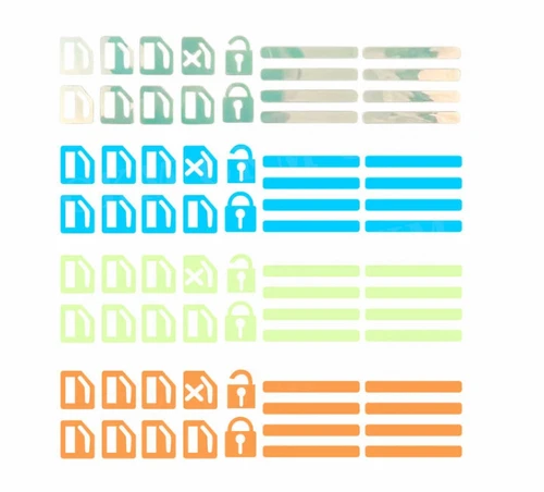 Imagen 2 del producto 1 Juego de calcomanías luminosas para Panel de Control de ventanas de coche, decoración de interruptor de elevación de ventana de puerta, pegatina Interior de coche, accesorios para automóviles