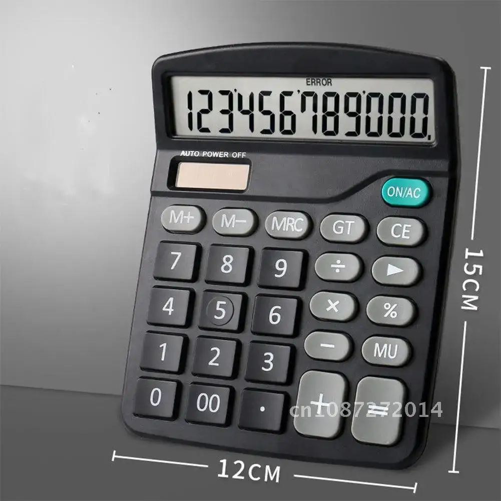 Calculadoras de 12 dígitos com bateria solar, Dual Power, Big Display, Calculadora Desktop, Display, Colorido, Desktop, Escritório, Casa, Escola, Moda