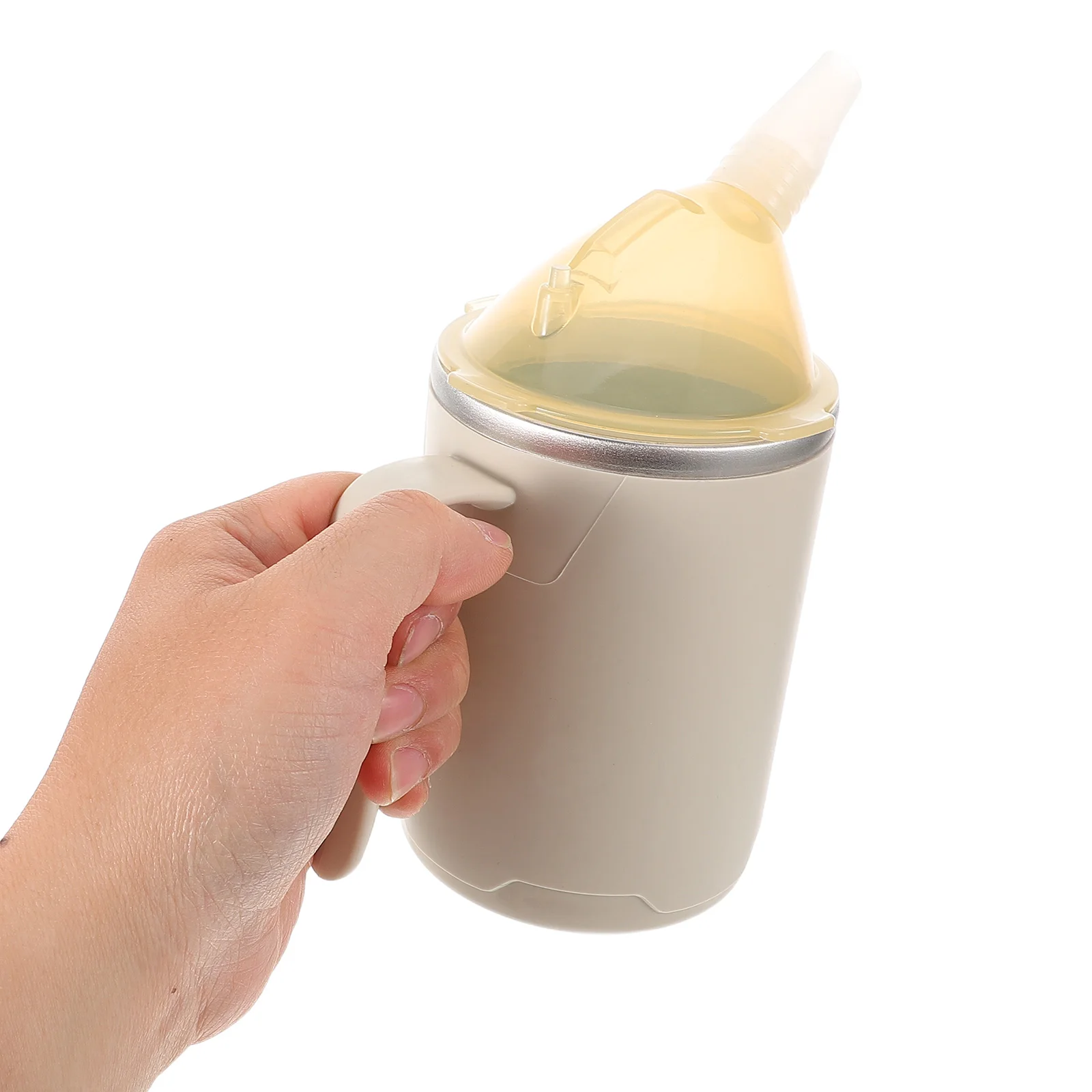 

400ml Spill-Proof Elderly Feeding Cup: Lightweight Assistive Drinking Bottle With Soft Straw For Paralyzed Seniors