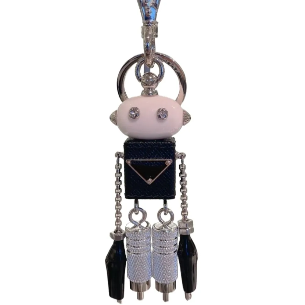 Metal Enamel Triangular Pendant Retro DIY Keychain Bag Accessories