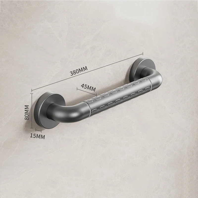 

38/48/58cm Bathroom Tub Toilet Handrail Gun Grey Stainless Steel And ABS Grab Bar Shower Safety Support Handle Towel Rack