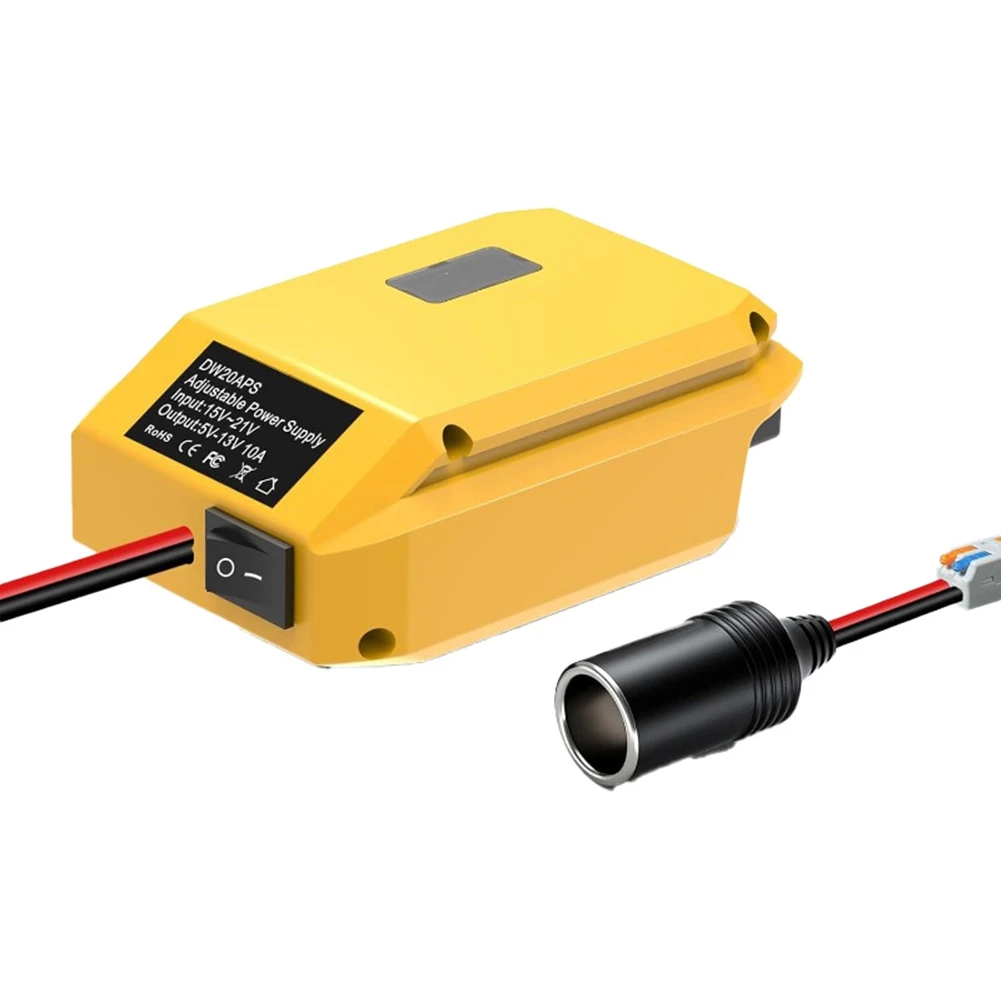 AT02-Power Converter Step-Down 18V To 12V For 20V Battery With Socket Adapter For Car For Fridge