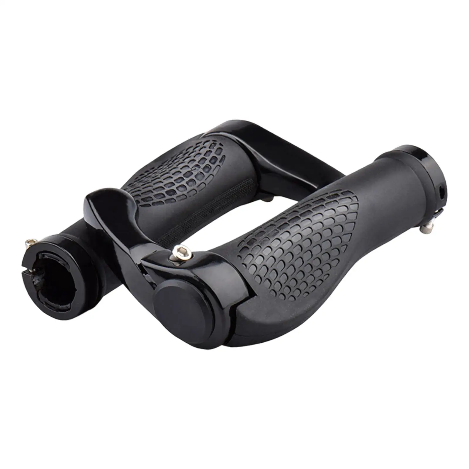 قطعتان من ملحقات مقابض مقود الدراجة البديلة لقطر 0.87 بوصة خفيفة الوزن احترافية غير قابلة للانزلاق من المطاط الأسود