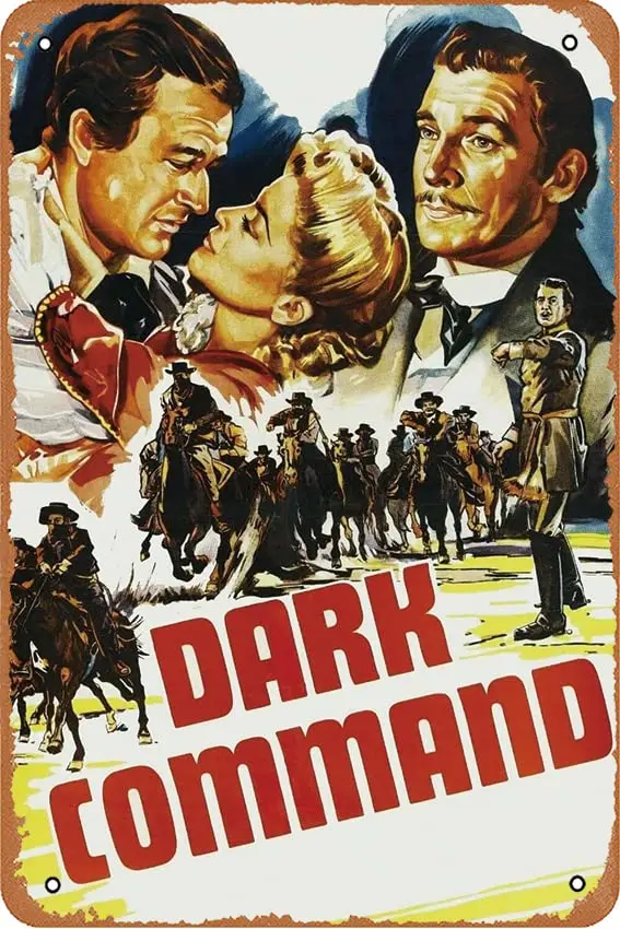 Dark Command Movie Vintage Metal Tin Sign Retro Style Wall Plaque Decoration Metal Sign 8x12 inch