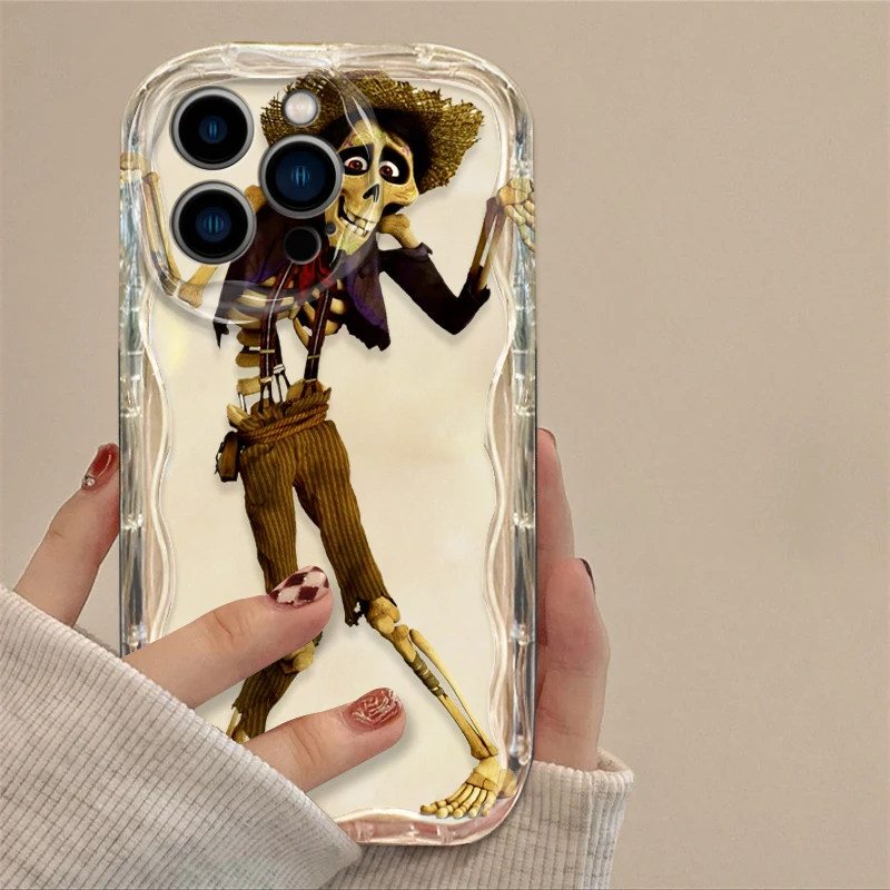 Disney Coco Cover For Apple iPhone 15 14 13 12 11 Pro X XR XS Max Plus 8 7 Plus SE Wave Oil Phone Case image 5