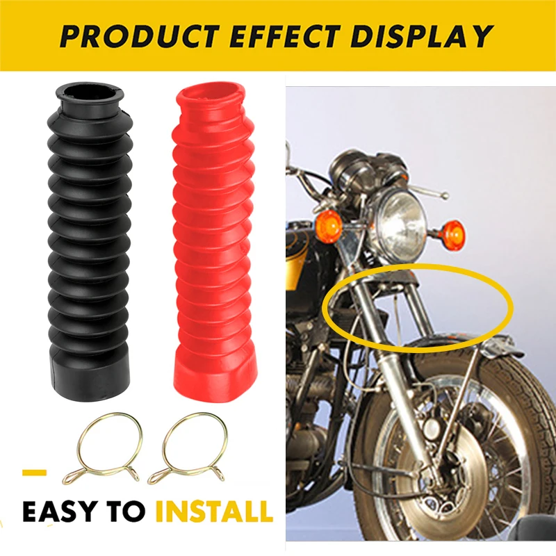 1pair Motorcycle Front Fork Cover Gaiters Gators Boot Shock Protector Dust Guard For Motorcycle Motocross Off Road Pit Dirt Bike