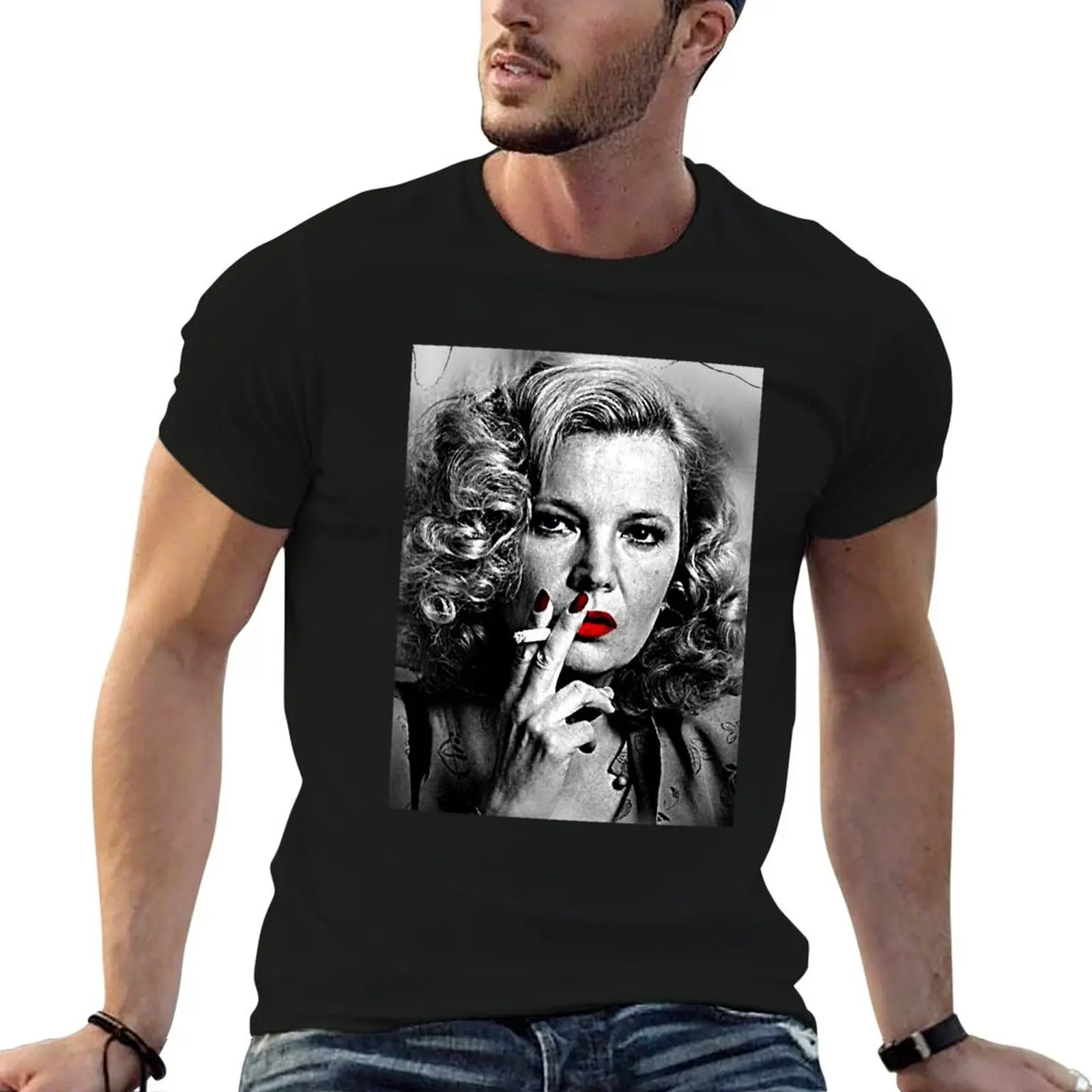 Gena Rowlands . T-Shirt Abstract Pattern Print Top