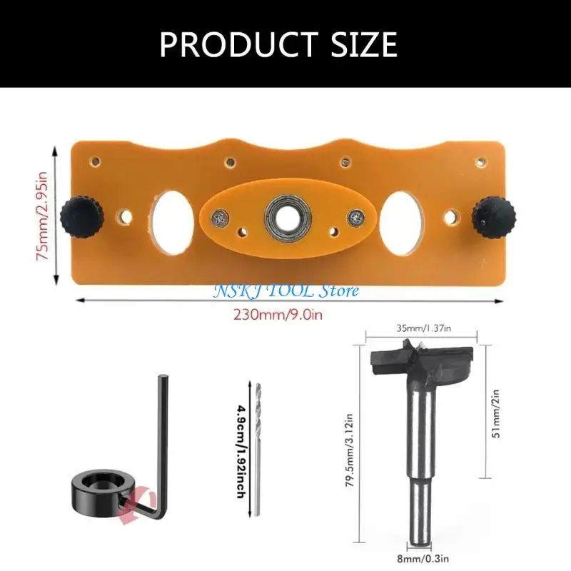 L8RC 35 مم مخفي مفصلي مجموعة مجموعة الأدوات الخشبية ثقب الحفر المفصلي #6