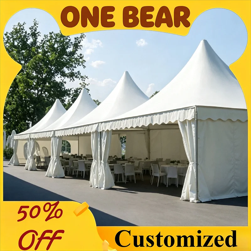 Custom Size Waterproof Pagoda‑Shaped Event Tent Heavy‑Duty Outdoor Shelter For Exhibition Trade Show Wedding Functions