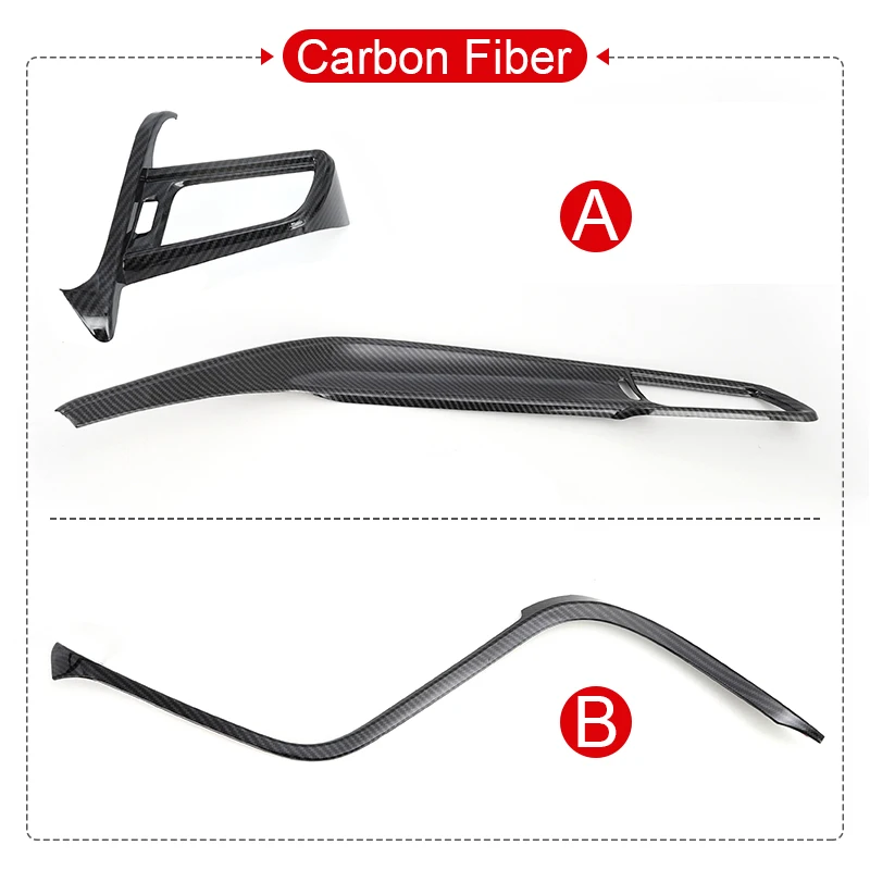 ABS Carbon Fiber Car Front Air Conditioner Outlet Frame Trim Cover Sticker For Toyota Camry XV70 2018-2021 2022 2023 Accessories