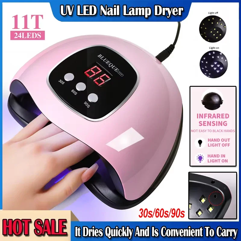 

Nail UV Dryer Machine Professional 24 LED UV Manicure Lamp Home Use Nail Lamp For Drying Polish Varnish With USB Cable