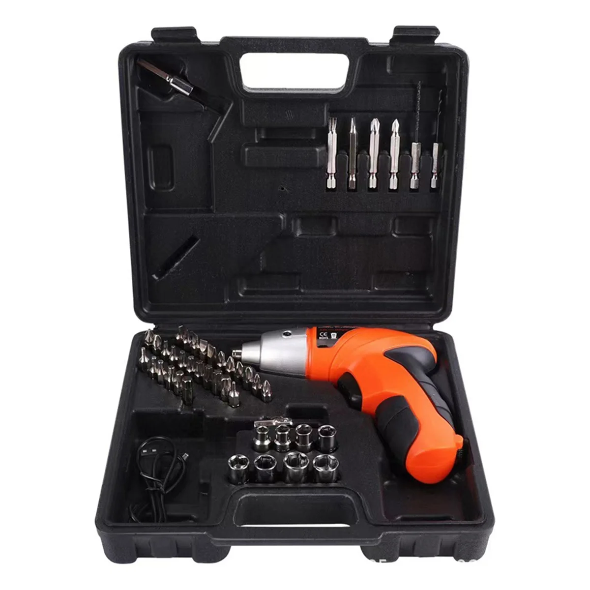 

45Pcs 4.8V Electric Screwdriver Set USB Cable Rechargeable Lithium Electric Screwdriver Combination Hand Drill Set Tool