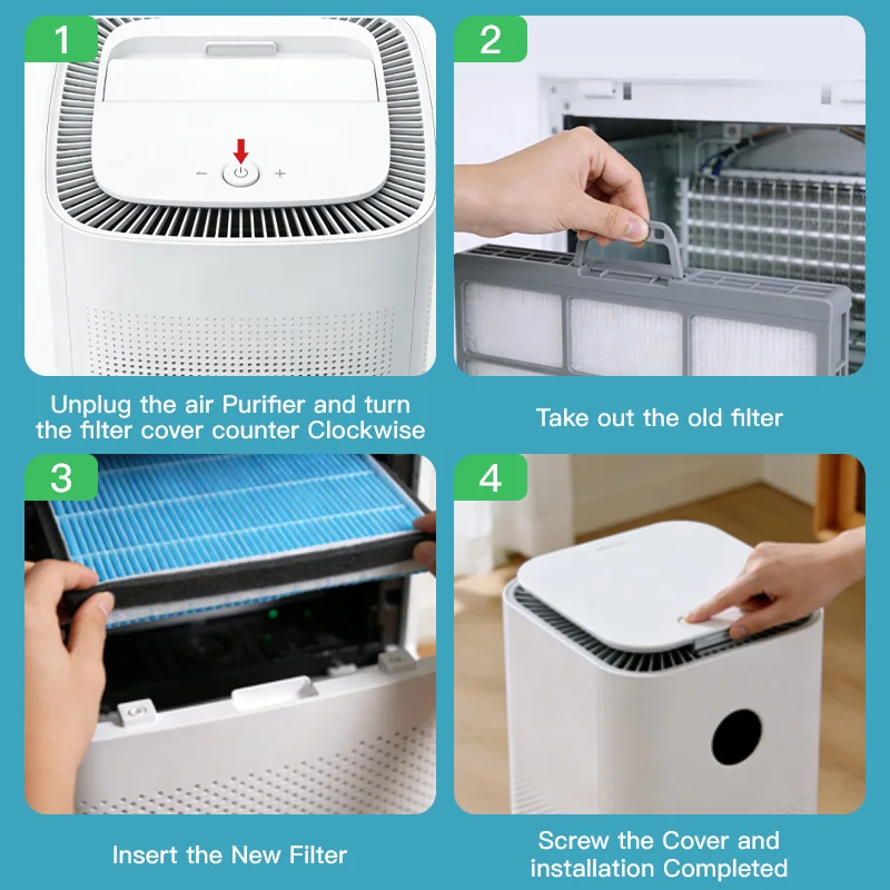 Air Purifier Filter For Xiaomi Mijia A1 Fresh Fan System MJXFJ-150-A1 Medium Efficiency High Efficiency Composite Filter 258*258