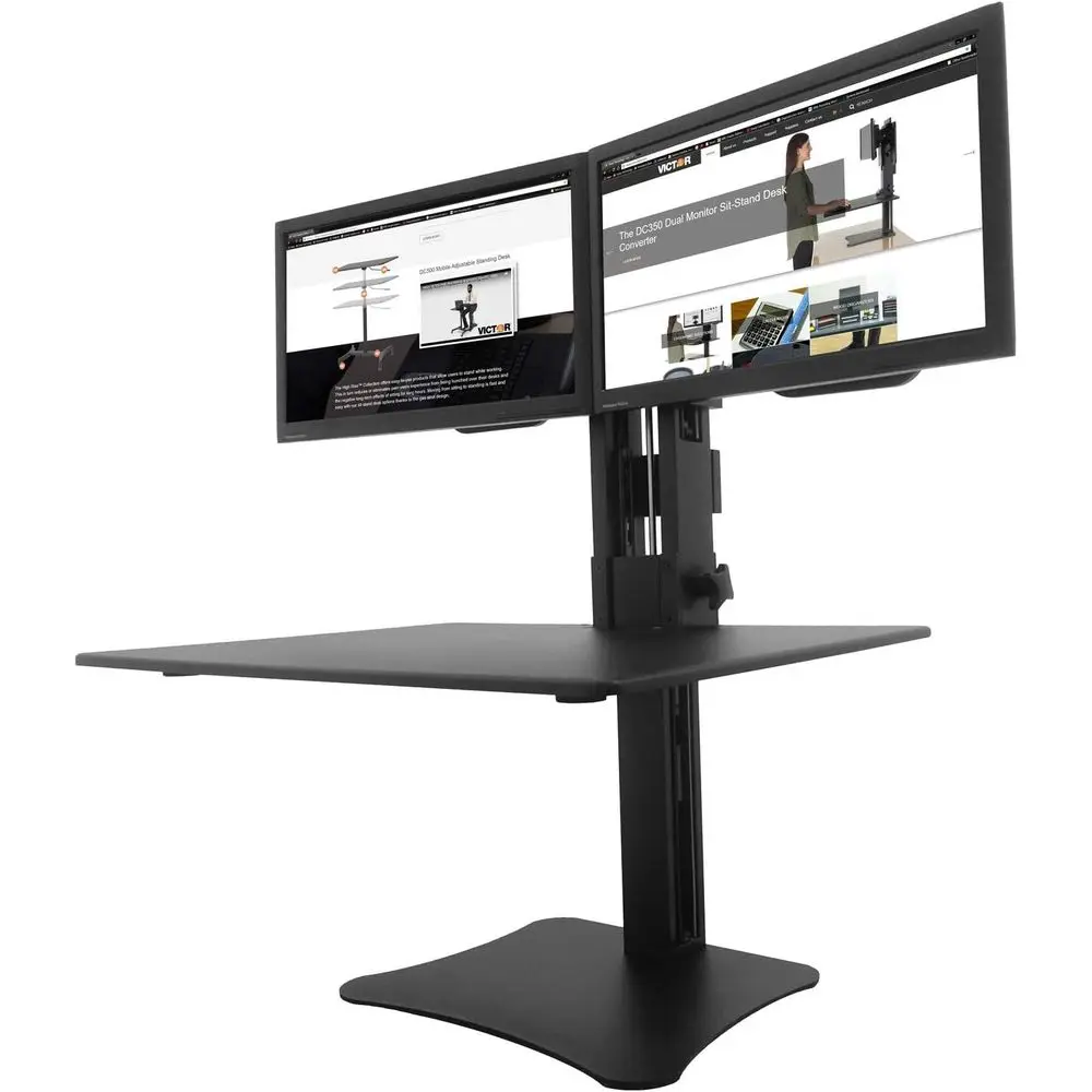 

Dual Monitor Sit-Stand Desk Converter, 28x23x15.5, Black